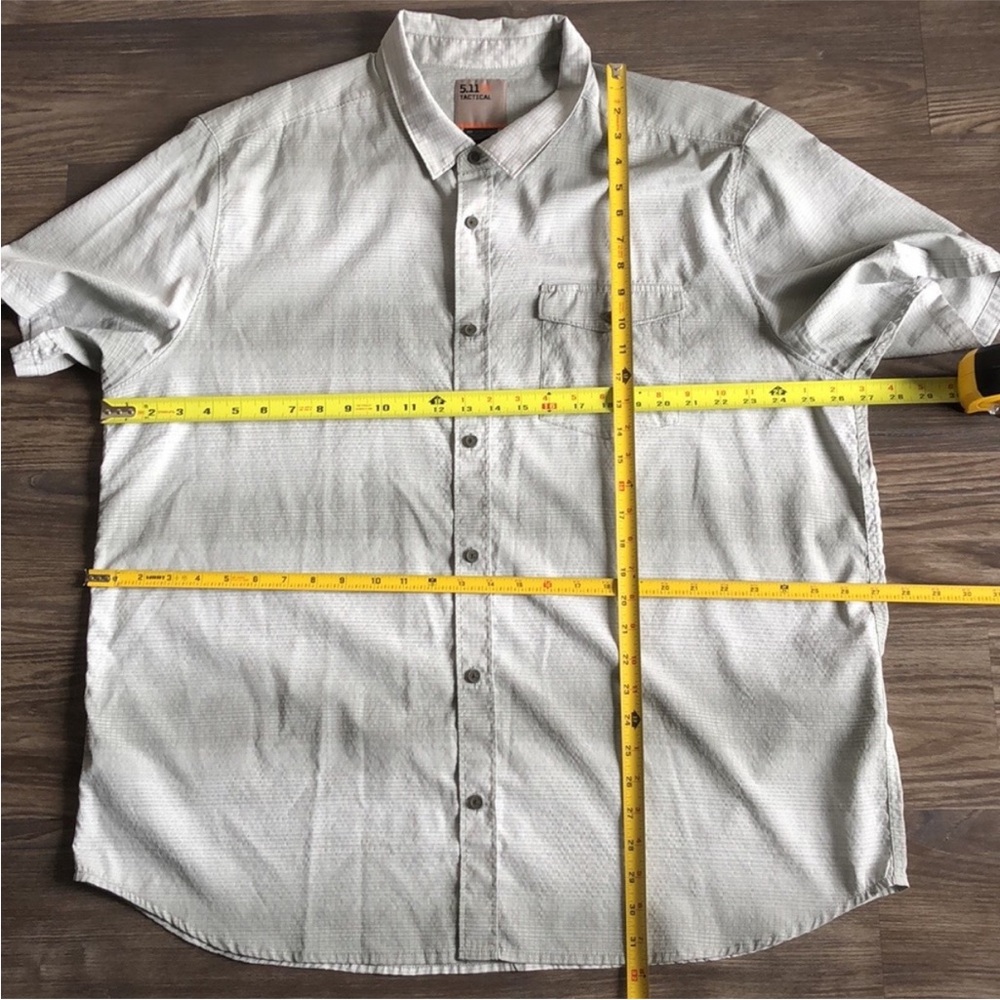 5.11 Tactical Gray Short Sleeve Button Down Shirt - Picture 5 of 5